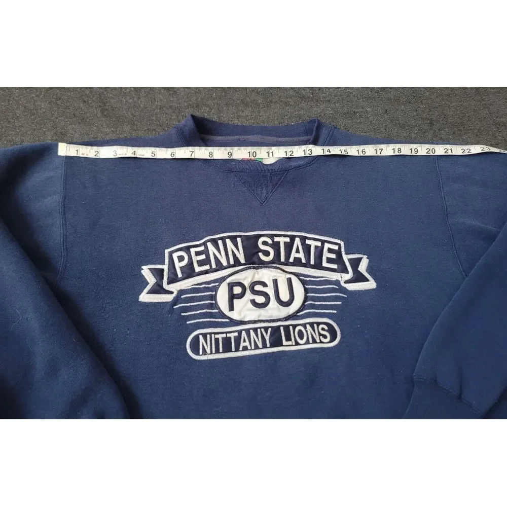 Vintage Penn State Navy Blue Crew Neck PSU Size Large‎ Embroidered 70s 80s 90s